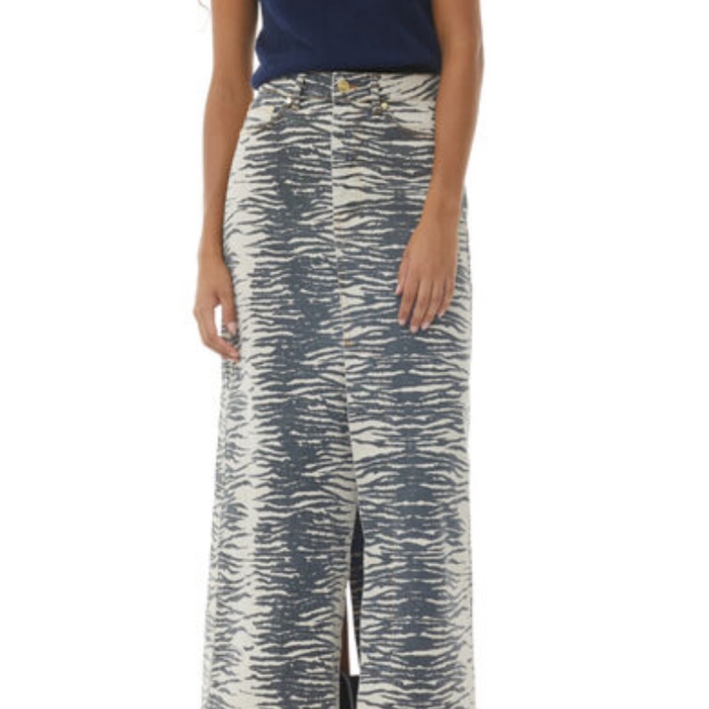 GANNI Zebra Print Maxi Skirt - NEW WITH TAGS